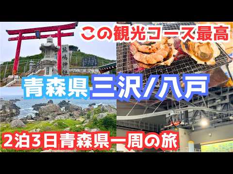 【青森観光vlog】青森旅行で三沢と八戸市を観光！海鮮バーベキューや海の絶景を堪能する1日