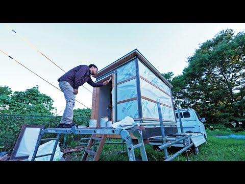 [DIY] Paste the outer wall of a handmade light truck camper. Large-scale exterior renovation ③. 171