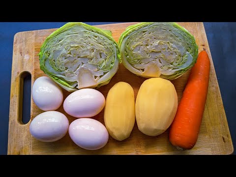 This Egg Cabbage recipe Tastier than Meat❗ Simple Healthy Breakfast ideas. Cheap & Tasty food