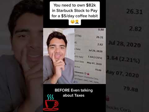 to pay off the $5/day ☕️, You need to own $82k in Starbucks Stock #investing #business #entrepreneur