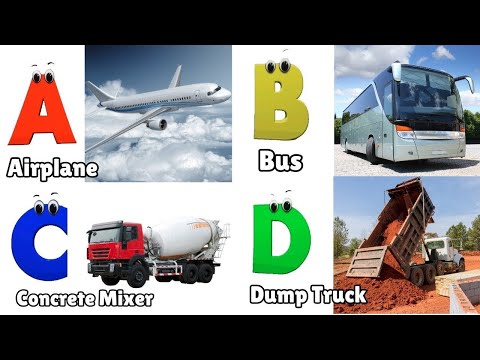 Vehicles ABC Song for Todders | Phonics for Kids | Baby, Kids, Children's | Alphabet Letters