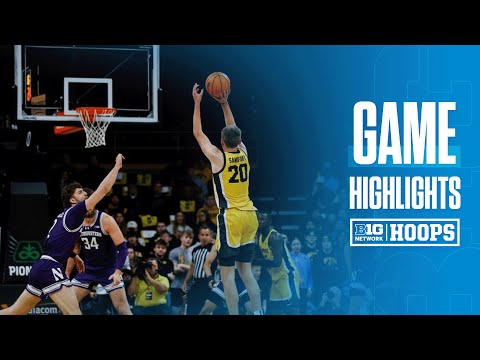 Northwestern at Iowa | Highlights | Big Ten Men's Basketball |12/03/2024