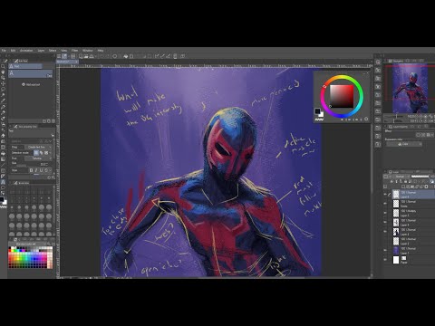 Painting Spidey - Ugee M708 testing