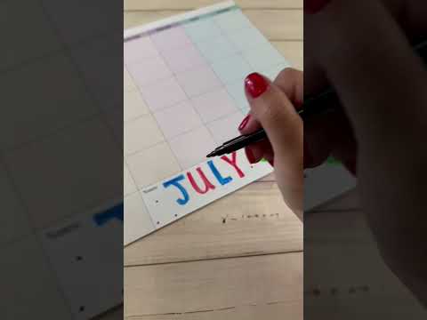 Dry Erase #calendar setup! #reusableproducts #planwithme 🧽 #momlife #monthlyreset