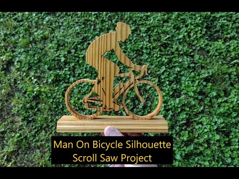 Man On Bicycle Silhouette, Scroll Saw Project