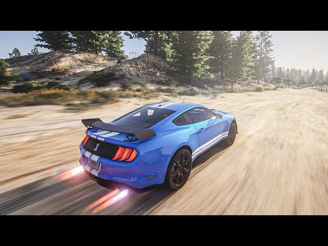 GTA 6 Graphics Concept - 2021 Ford Mustang Shelby GT500 BRUTAL Sound 🔥 Real-Life Graphics GTA 5 Mod