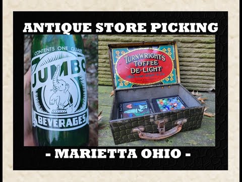 Antique Store Picking Ohio - Bottles - Toys - Elephant Soda - Utica New York Blob - Flea Market -