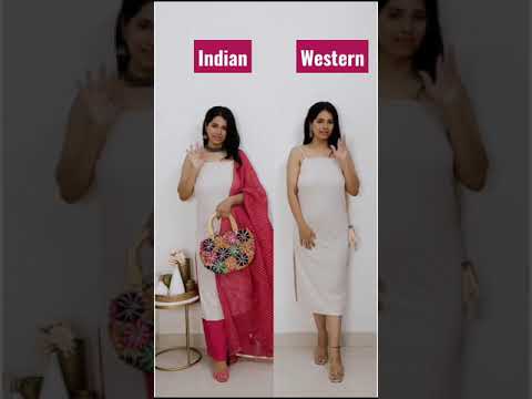 Ep 2/4 How I styled my Western Dress in an Indian Wear! #shorts #short #indianwear #festivewear