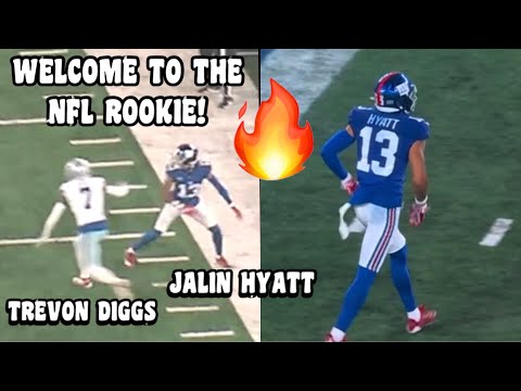 Jalin Hyatt Vs Trevon Diggs & Stephon Gilmore 😳👀 2023 Cowboys Vs Giants highlights