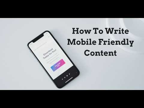 How to write mobile friendly content