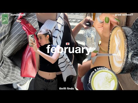 february 💌 | thrift finds, museum, beach day, lovely sundays, grad school?