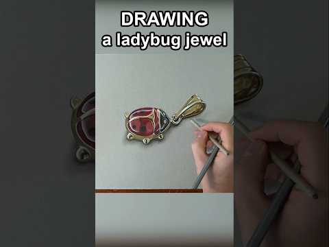 How to draw a ladybug pendant