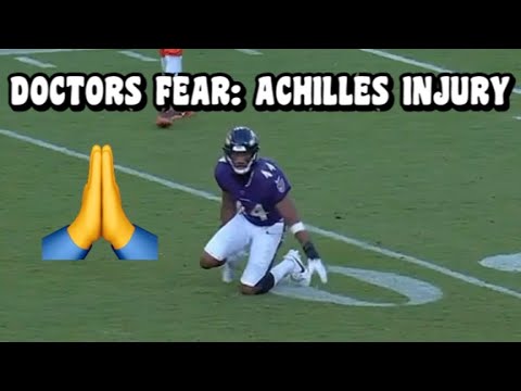 Marlon Humphrey ACHILLES INJURY Vs Browns 🙏 Browns Vs Ravens 2023 highlights