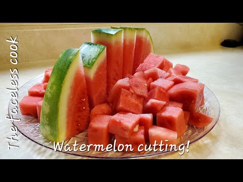 Cutting watermelon