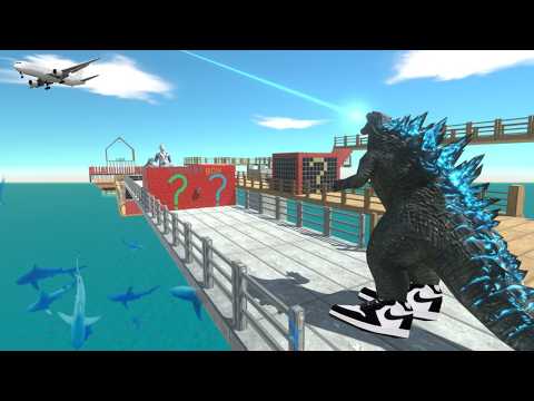 Godzilla 2014 vs Titanosaurus x Colossal Titan for rescue Little Godzilla Death Run