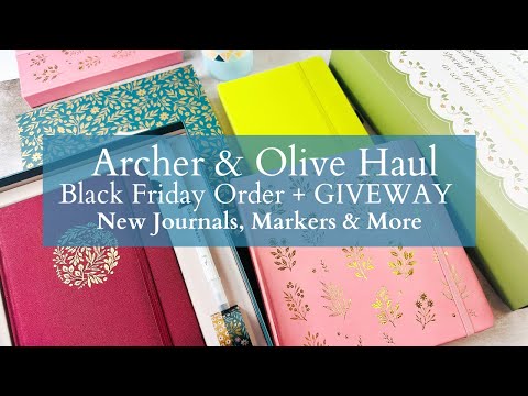 Archer & Olive Black Friday Haul | New Notebooks, Markers, & Gift Sets | Plus a GIVEAWAY | PLANMAS