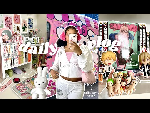 daily diary ep.21 🍓| hello kitty cafe truck, sonny angel & nendroid unboxing, glossier, grwm, etc.