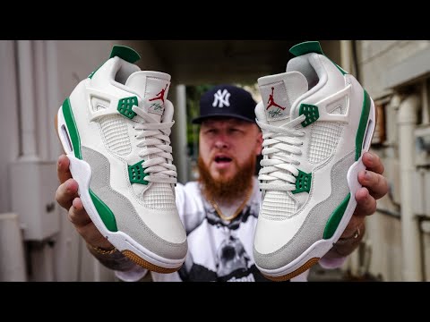 ARE THE NIKE SB JORDAN 4 PINE GREEN SNEAKERS WORTH THE HYPE?! (Early In Hand & On Feet Review)