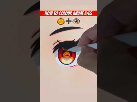 How to COLOUR EYES Easy 🎃 Halloween Pumpkin #howtodraw #drawing #digitalart