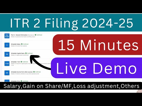 ITR 2 filing online AY 2024-25 | How to file ITR 2 online 2024-25 for Salary and capital gains/loss