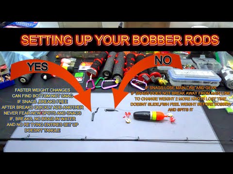 HOW-TO, THE BEST BOBBER-ROD SET UP, BOBBER, DOGGIN, FLOATS,LOW SNAG%, SLIDING PENCIL LEAD #fishing