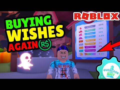 Buying WISHES from the WISHING WELL again on Overlook Bay! (Roblox)