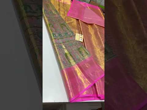 Pure handloom  tissue silk sarees😍13,999-Free shipping in India Silk mark certified