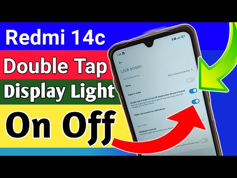 Redmi 14c Double Tap lock screen on Off