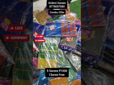 Semma combo 5sarees 1000rs only|1saree free|online no -8778057080#shortsfeed