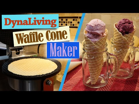 Dyna-Living Ice Cream Waffle Cone Maker Review and Recipe