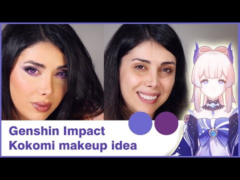 genshin imapct makeup inspired - Kokomi makeup idea (Beginner Friendly )#genshinimpact #makeup