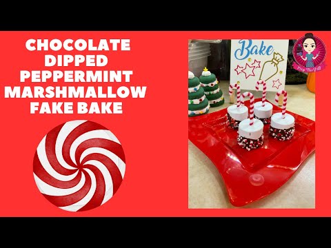 Let’s Fake Bake Chocolate dipped Peppermint Marshmallows! #fakebake #christmas #peepthisyall