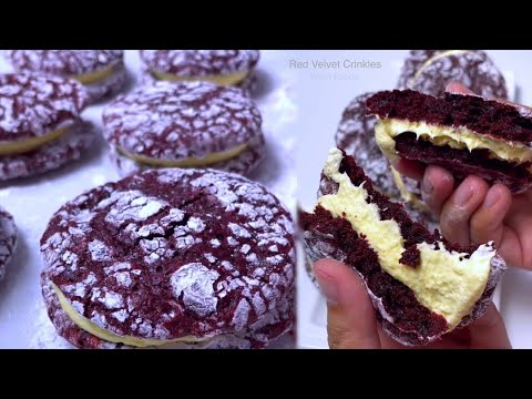 RED VELVET CRINKLES | Moist and Soft Chewy Crinkle Cookies