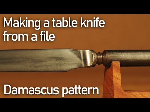 ヤスリで和風テーブルナイフを作ってみた。/ Making a table knife from a file