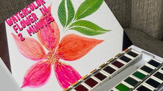 How to Paint the EASIEST Watercolor Flower |3 Minute Loose Floral Tutorial for Beginners !