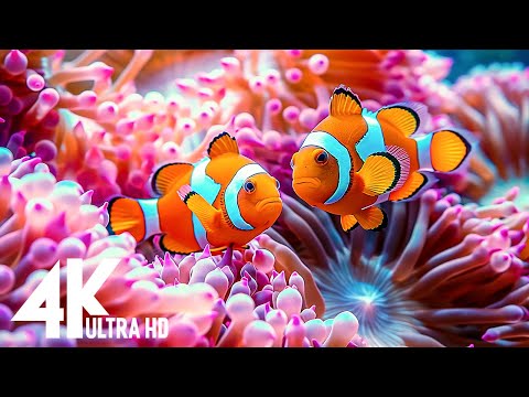 Aquarium 4K VIDEO (ULTRA HD)🐠 Beautiful Relaxing Coral Reef Fish - calm melodies for the nerves #3