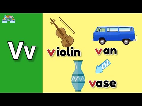 The Letter Vv and its Sound | Learn to Write the Letter Vv | Objects that Begin with Letter Vv