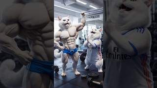 Cute cats visit the Gym with friend #cat #catshorts #shorts #aicat #cutecat