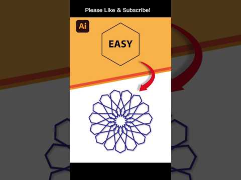 How to Make Islamic Geometric Pattern in Adobe Illustrator #graphicdesign #illustrator #shorts