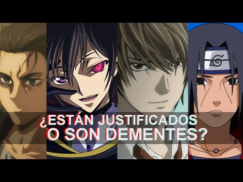 4 SOCIÓPATAS DEL ANIME | ¿Sus motivaciones justifican su actuar? | Itachi, Lelouch, Eren y Ligh