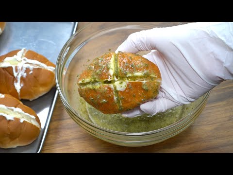 Cream Cheese Garlic Bread Recipe l Korean Street Food Style