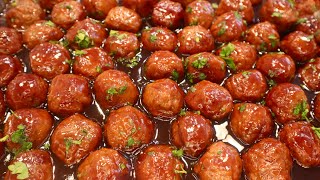 HOW TO MAKE BBQ MEATBALLS! (BABY SHOWER MEATBALLS)! | EASY APPETIZER RECIPE!!