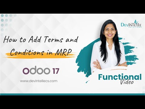 How to add terms and conditions in MRP in Odoo | Order terms