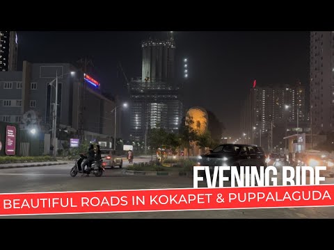 Driving on Beautiful Roads in Kokapet and Puppalaguda in the Evening || Hyderabad Drive Evening