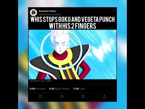 Whis stopped Goku and Vegeta's punch with just 2 fingers.#dragonballsuper#goku #akiratoriyama