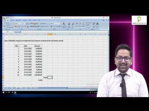 Learn to Calculate Return on Investment of Share, M.F., SIP & Insurance using IRR function of Excel