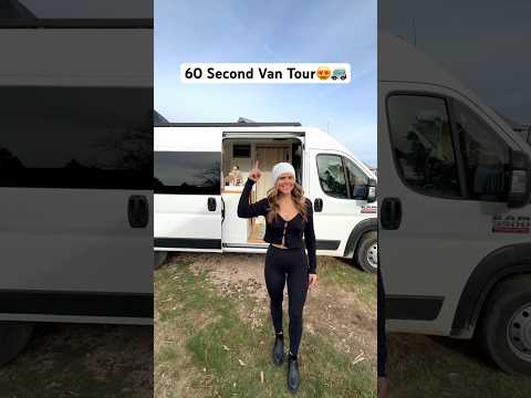 Here’s a 60 second van tour of our dream van🥹🚐 let us know your ?s #vanbuild #vantour #vanlife