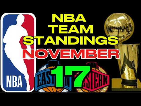 NBA TEAM STANDINGS NOVEMBER 17,2024 | NBA SEASON 2024-2025