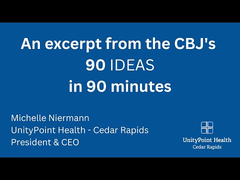 90 Ideas in 90 minutes CBJ event excerpt - Ideas & Words to Live By from Michelle Niermann