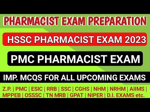 HSSC pharmacist exam questions | PMC pharmacist exam |AIIMS pharmacist exam preparation @MANISH06